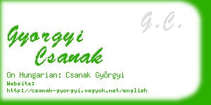 gyorgyi csanak business card